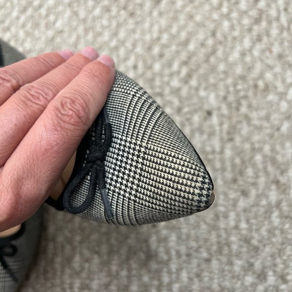 Banana republic flats bow pointed toe black white size 8 - Picture 6 of 8